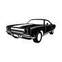 Wallity Plymouth GTX Escultura de pared metálica en Negro